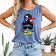 Softball Mom Puerto Rican Mom Spanish Baseball Mom Tote Comfort Colors Tank Top Blue Jean