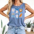 Stamps Coquette Bow Baseball Kids Youth Girls Baseball Mom Comfort Colors Tank Top Blue Jean