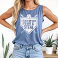 I Teach My Kids To Hit & Steal Baseball Player Coach Dad Tee Comfort Colors Tank Top Blue Jean I Teach My Kids To Hit & Steal Baseball Player Coach Dad Tee Comfort Colors Tank Top Blue Jean