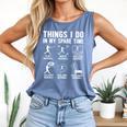 Things I Do In My Spare Time Baseball Lovers Kids Boys Comfort Colors Tank Top Blue Jean