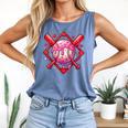 Valentines Day Baseball Boys Ice Cream Drip Heart Youth Kids Comfort Colors Tank Top Blue Jean