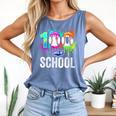 Women's 100 Days Of School Dripping Baseball Boys Kids Teacher Comfort Colors Tank Top Blue Jean Women's 100 Days Of School Dripping Baseball Boys Kids Teacher Comfort Colors Tank Top Blue Jean