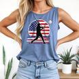 Women's Batter Patriotic American Flag Baseball Silks Comfort Colors Tank Top Blue Jean Women's Batter Patriotic American Flag Baseball Silks Comfort Colors Tank Top Blue Jean