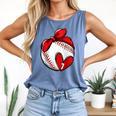 Womens Custom Baseball Mom Number 7 Heart For Mom Mommy Raglan Baseball Tee Comfort Colors Tank Top Blue Jean