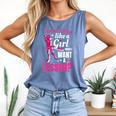 Women's Play Like A Girl Softball Baseball Girls Comfort Colors Tank Top Blue Jean