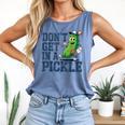 Youth Baseball Catcher Humor Don’t Get In A Pickle Comfort Colors Tank Top Blue Jean