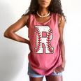 Baseball Alphabet Monogram Initial Letter R Comfort Colors Tank Top Watermelon