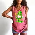 Baseball Player Ice Cream Drip Shamrocks St Patrick's Day Comfort Colors Tank Top Watermelon