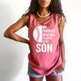 Cute Favorite Baseball Player Is My Son Women Men Comfort Colors Tank Top Watermelon