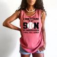 I Don't Care If My Son Is Embarrassed Baseball Mom Comfort Colors Tank Top Watermelon