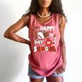 Happy 100 Days Of School Baseball Football PE Teacher Comfort Colors Tank Top Watermelon