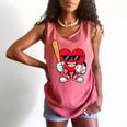 Heart Playing Baseball Valentines Day Comfort Colors Tank Top Watermelon