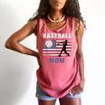 Proud Baseball MOM USA American Flag Family Game Day Comfort Colors Tank Top Watermelon