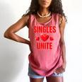 Singles Unite Valentines Day Humor For Singles Raglan Baseball Tee Comfort Colors Tank Top Watermelon