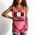 My Son Throws Harder Than Your Husband Baseball Mom Comfort Colors Tank Top Watermelon My Son Throws Harder Than Your Husband Baseball Mom Comfort Colors Tank Top Watermelon