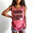 Weekend Forecast My Son Has Practice Baseball Mom Comfort Colors Tank Top Watermelon