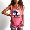 Women's Batter Patriotic American Flag Baseball Silks Comfort Colors Tank Top Watermelon Women's Batter Patriotic American Flag Baseball Silks Comfort Colors Tank Top Watermelon
