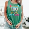 100 Days Of School Baseball Ice Cream Drip 100th Day School Comfort Colors Tank Top Violet