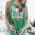 100 Days Of School Cute Bow Baseball Boy Girl Teacher Comfort Colors Tank Top Violet