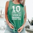 10th Birthday Rookie Of The Year Baseball Double Digit Humor Comfort Colors Tank Top Violet