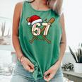 67 Baseball Xmas Lights Santa Hat Holiday Comfort Colors Tank Top Violet