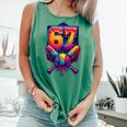 67 Meme Trendy Baseball Number 67 Player Six Seven Comfort Colors Tank Top Violet