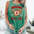 8 Year Old Boys Awesome Since 2018 Baseball Birthday Comfort Colors Tank Top Violet