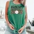 Act Like a Lady Scream Like a Baseball Mom Mother Comfort Colors Tank Top Violet