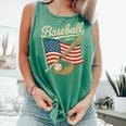 American Flag Baseball Player Bat Fan Catcher Pitcher USA Comfort Colors Tank Top Violet American Flag Baseball Player Bat Fan Catcher Pitcher USA Comfort Colors Tank Top Violet