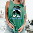 Argentina Baseball Mom Messy Bun Comfort Colors Tank Top Violet