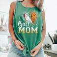 Ball Mom Heart Basketball Baseball Mom Premium Comfort Colors Tank Top Violet