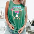 Baseball 7 Year Old Ice Cream Drip 7th Birthday Boys Player Comfort Colors Tank Top Violet