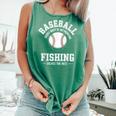 Baseball & Fishing Comfort Colors Tank Top Violet