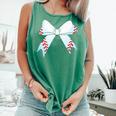 Baseball Bow Baseball Mom Women Baseball Mama Premium Comfort Colors Tank Top Violet