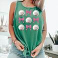 Baseball Boys Girls Baseball Mom Tee Pink Bow Baseball Comfort Colors Tank Top Violet