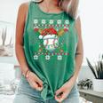 Baseball Christmas Ugly Sweater Santa Sport Men Kids Comfort Colors Tank Top Violet