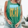 Baseball Drip Dripping Ice Cream Sport Player American Flag Comfort Colors Tank Top Violet