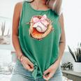 Baseball Drip Ice Cream Coquette Pink Bow Baseball Player Comfort Colors Tank Top Violet