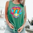 Baseball Drip Jersey Number 77 For Players & 77th Birthday Comfort Colors Tank Top Violet Baseball Drip Jersey Number 77 For Players & 77th Birthday Comfort Colors Tank Top Violet