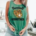 Baseball Godmother Leopard Heart Baseball Mom Game Day Comfort Colors Tank Top Violet