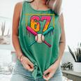 Baseball Ice Cream Drip Number 67 Player 67th Birthday Premium Tri-Blend Comfort Colors Tank Top Violet