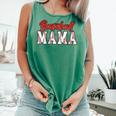 Baseball Mama Retro Groovy Baseball Mom Women Mother's Day Comfort Colors Tank Top Violet