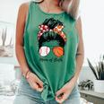 Baseball Mom Basketball Mom Of Both Messy Bun Mother's Day Comfort Colors Tank Top Violet Baseball Mom Basketball Mom Of Both Messy Bun Mother's Day Comfort Colors Tank Top Violet