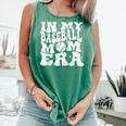 In My Baseball Mom Era Retro Groovy Baseball Raglan Baseball Tee Comfort Colors Tank Top Violet