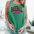 Baseball Mom Leopard Baseball Mama Life Girls Women Baller Premium Comfort Colors Tank Top Violet