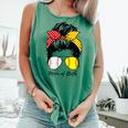 Baseball Mom Softball Mom Of Both Messy Bun Mother's Day Comfort Colors Tank Top Violet Baseball Mom Softball Mom Of Both Messy Bun Mother's Day Comfort Colors Tank Top Violet