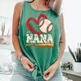 Baseball Nana Baseball Heart Family Matching Comfort Colors Tank Top Violet