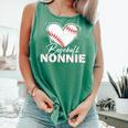 Baseball Nonnie Baseball Heart Comfort Colors Tank Top Violet