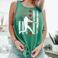 Baseball Silhouette Heart USA Flag Hearts American Boys Kids Comfort Colors Tank Top Violet Baseball Silhouette Heart USA Flag Hearts American Boys Kids Comfort Colors Tank Top Violet