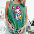 Baseball Snowman Drip Christmas Baseball Boys Men Kids Comfort Colors Tank Top Violet